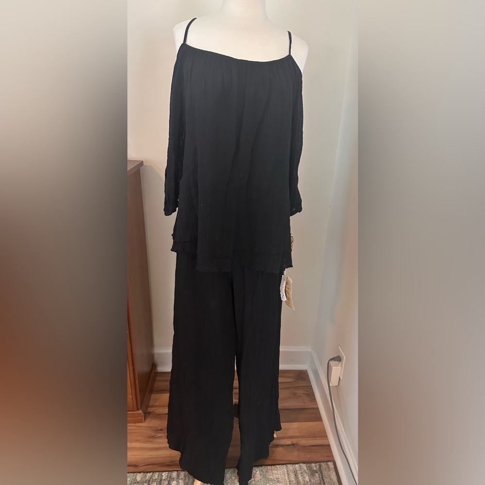Beach 2 piece ELAN  Black Women's outfit.